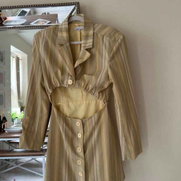 WeWoreWhat Blazer Chevron Stripe Dress - Picture 2 of 4